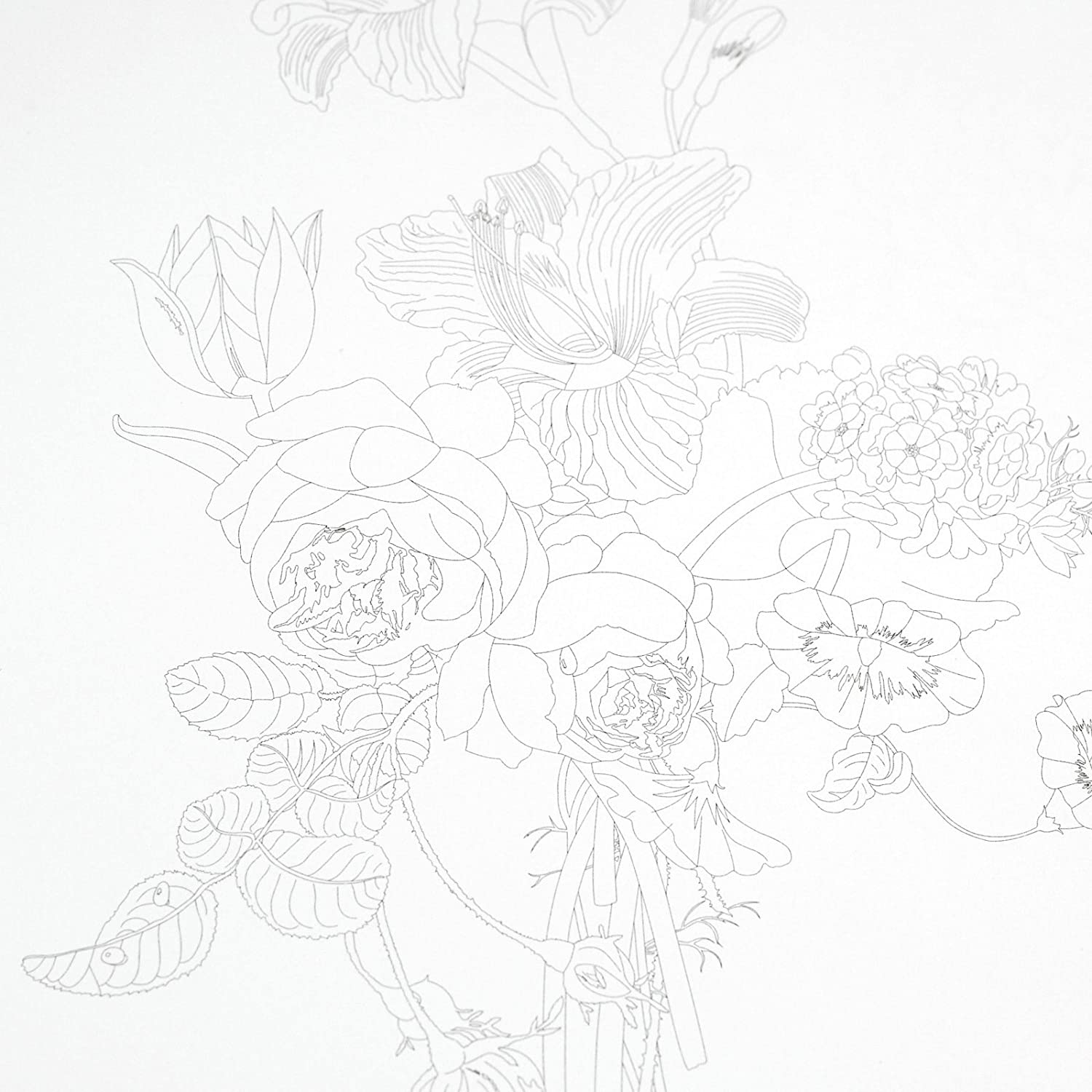 Pepin Press Book Coloring Book - Still life bouquet