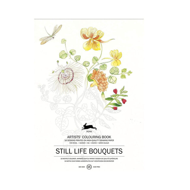 Pepin Press Book Coloring Book - Still life bouquet