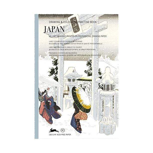 Pepin Press Book Drawing & Coloring Practise Book - Japan