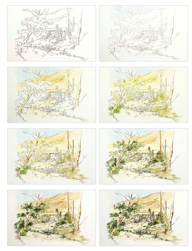 Pepin Press Book Drawing & Coloring Practise Book - Landscape