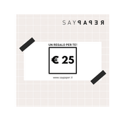 SayPaper Buono Regalo 25,00 € SayPaper buono regalo