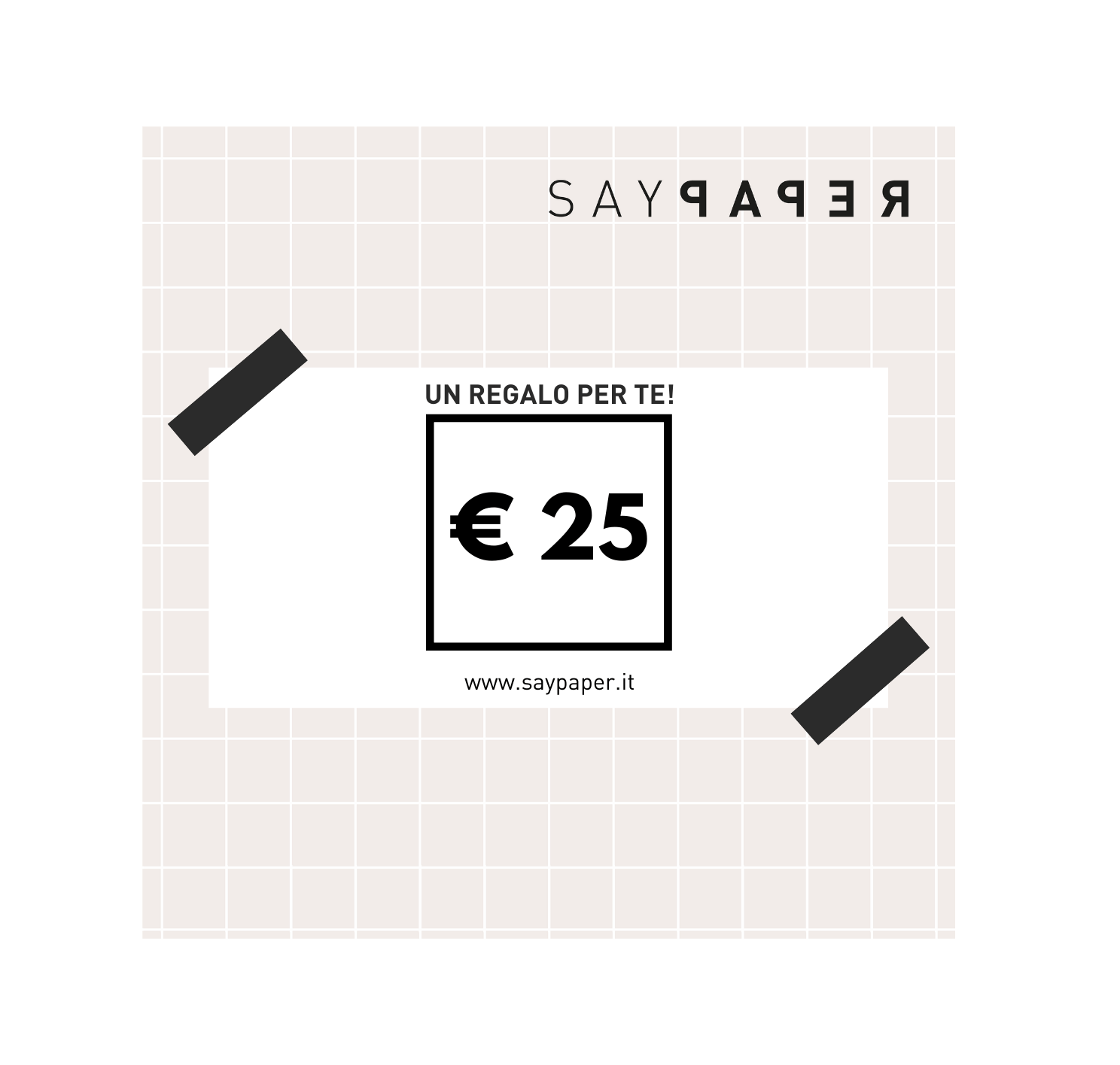 SayPaper Buono Regalo 25,00 € SayPaper buono regalo