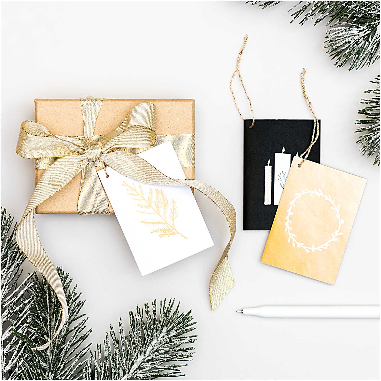 Rico Design Carta regalo Tag Regalo Christmas Gold