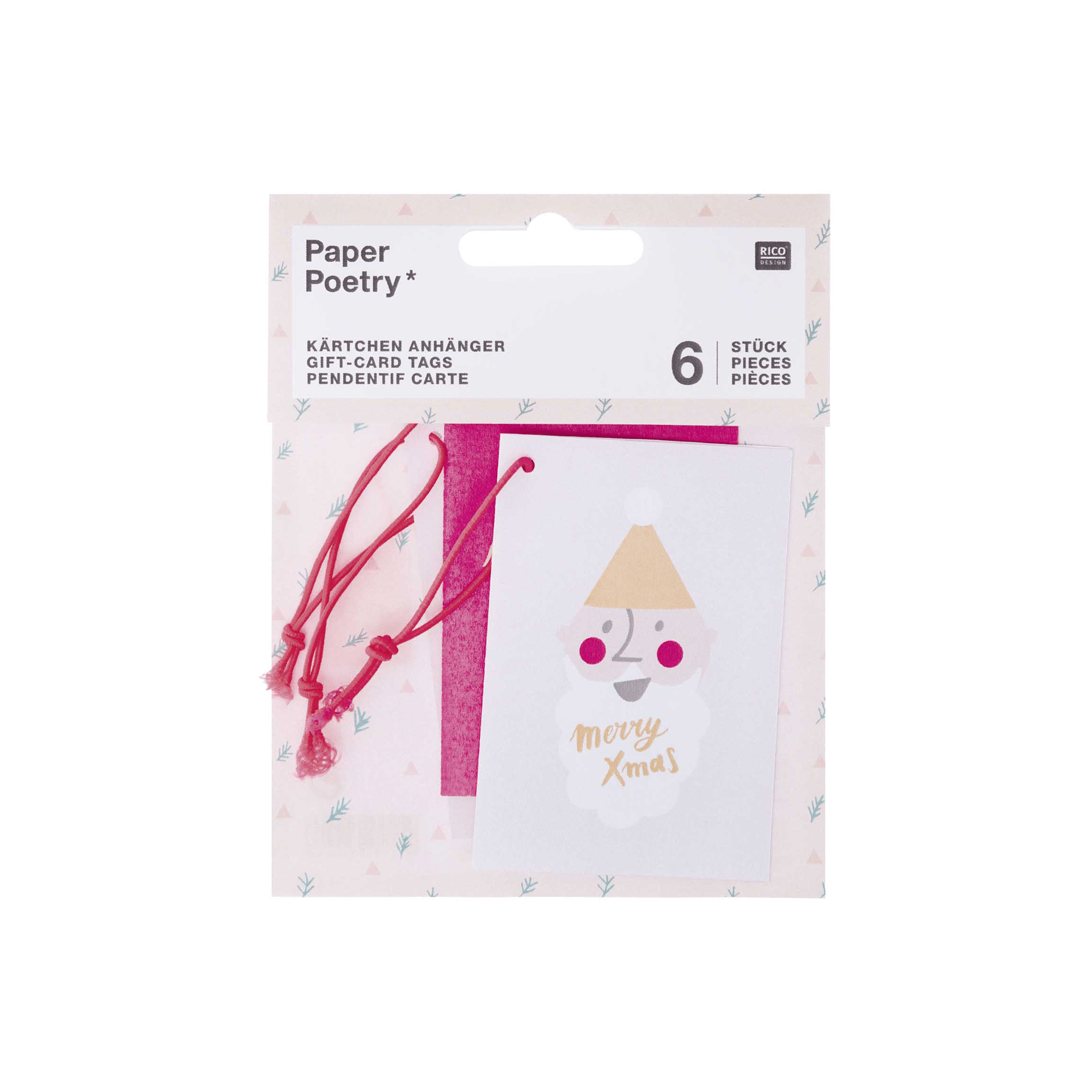 Rico Design Carta regalo Tag Regalo Jolly Christmas