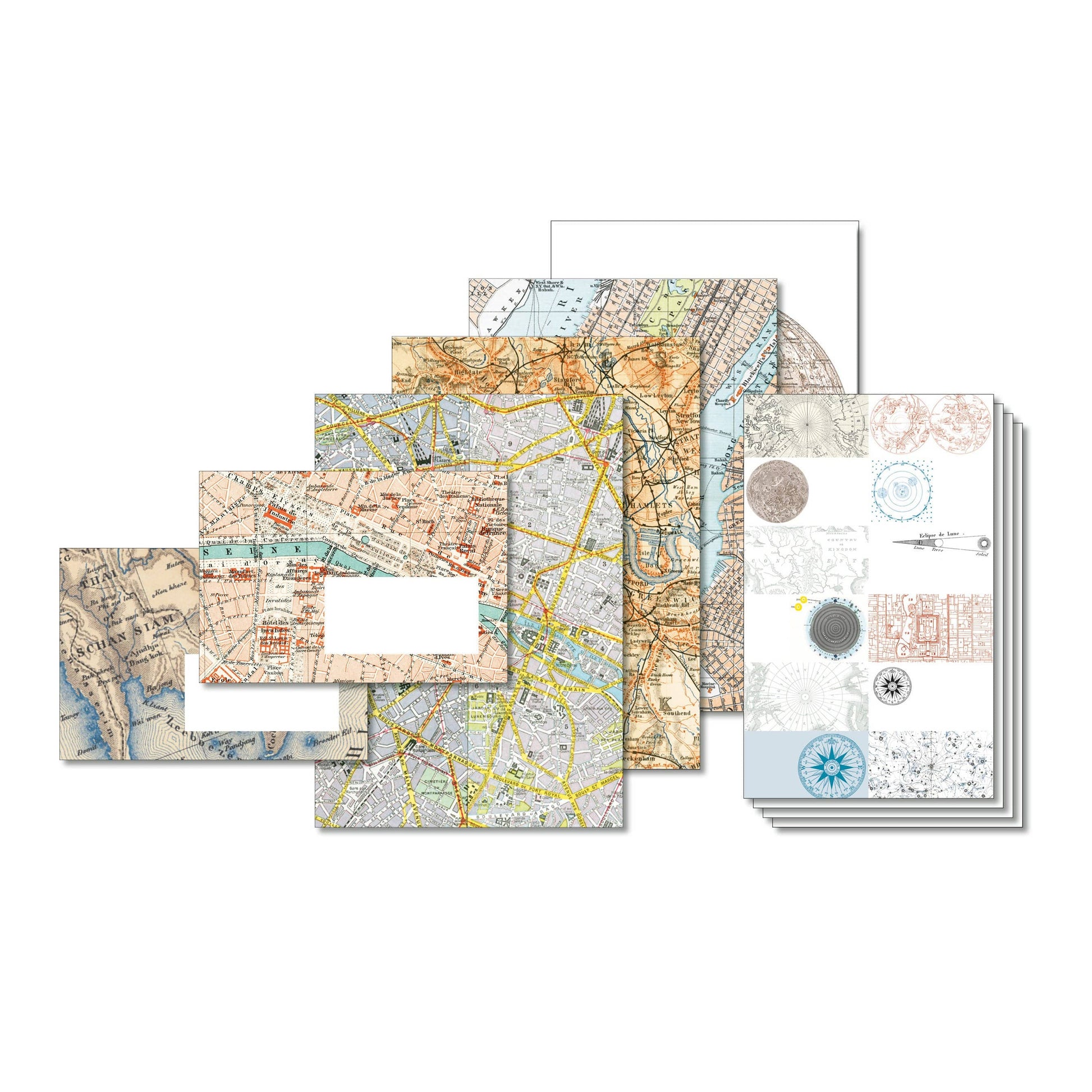 Pepin Press Carte da lettere Box carta da lettere - Maps