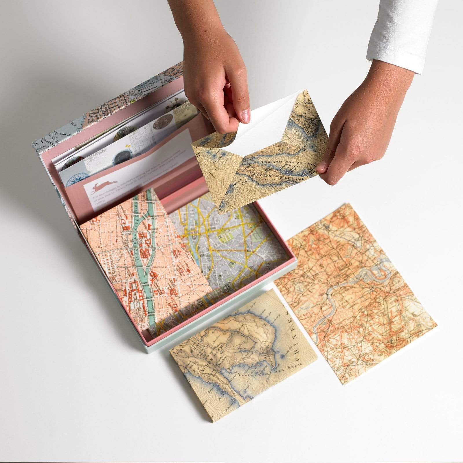 Pepin Press Carte da lettere Box carta da lettere - Maps