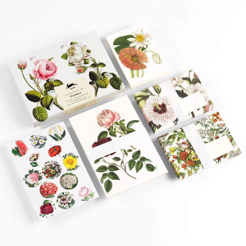 Pepin Press Carte da lettere Correspondence Set - Flowers