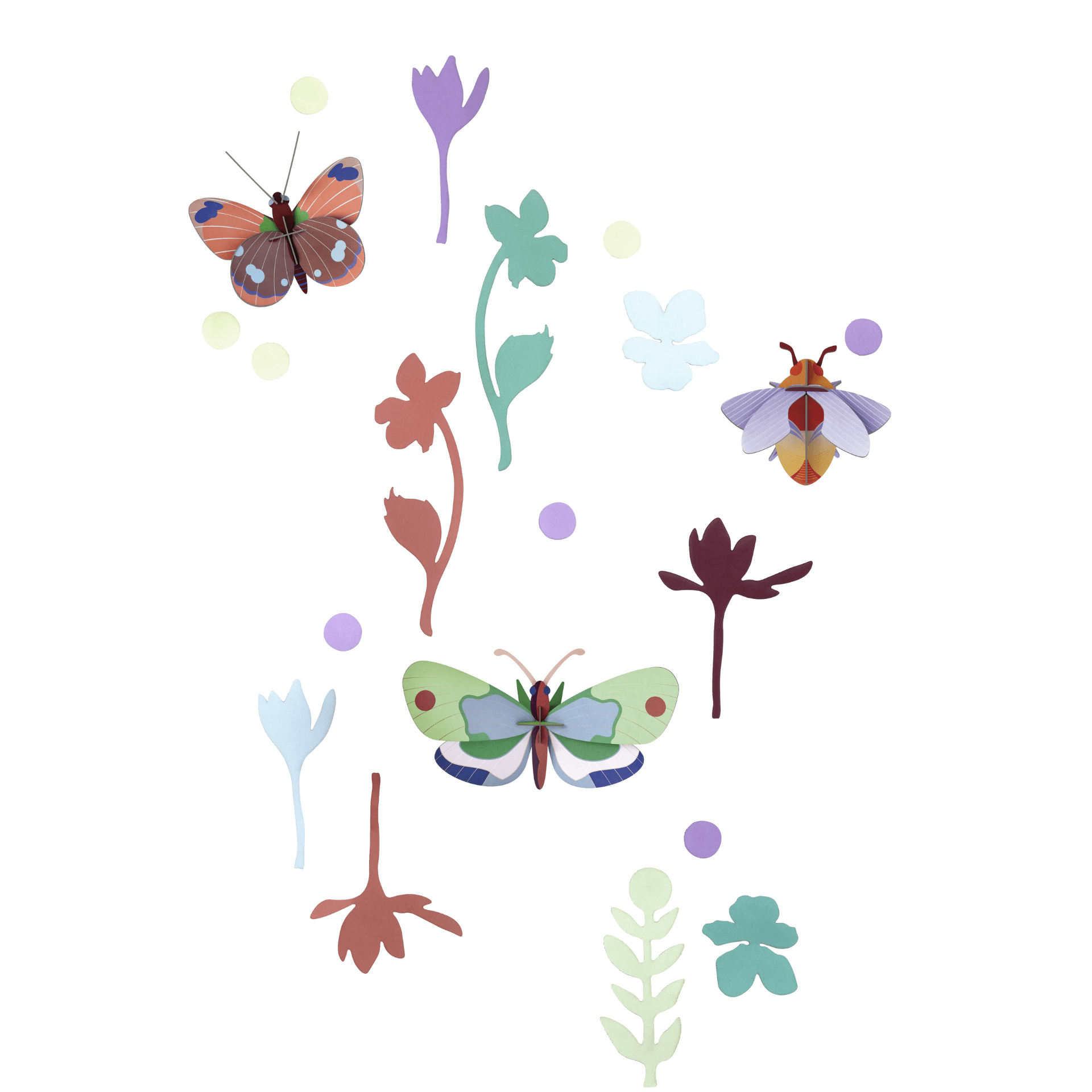 Studio Roof Decorazione parete Bee & butterflies - Wall of Curiosities Small