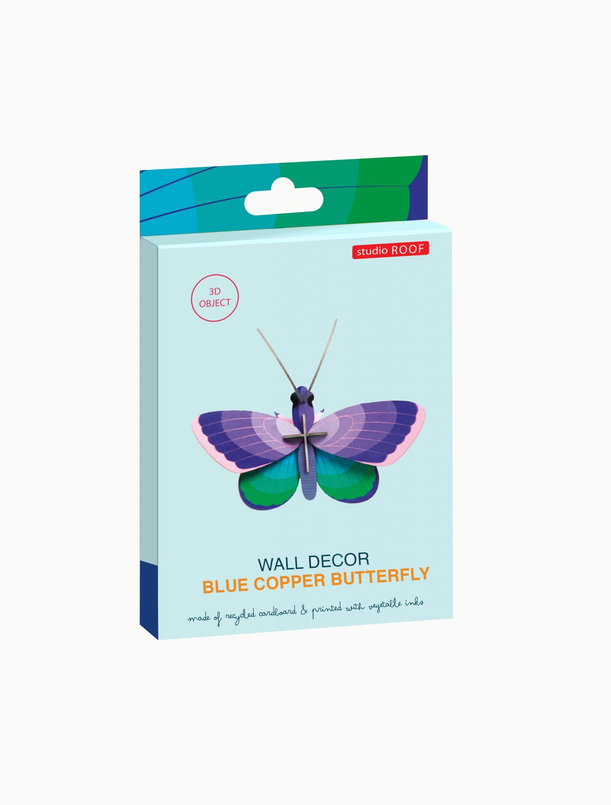 Studio Roof Decorazione parete Blue Copper Butterfly