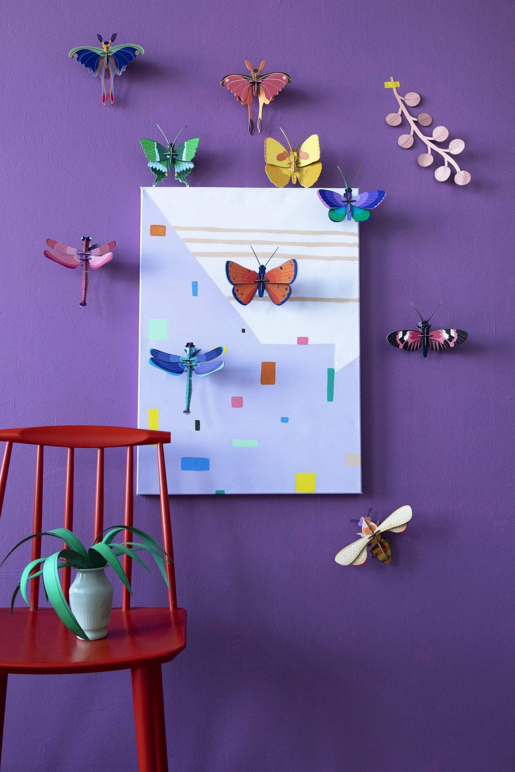 Studio Roof Decorazione parete Blue Copper Butterfly