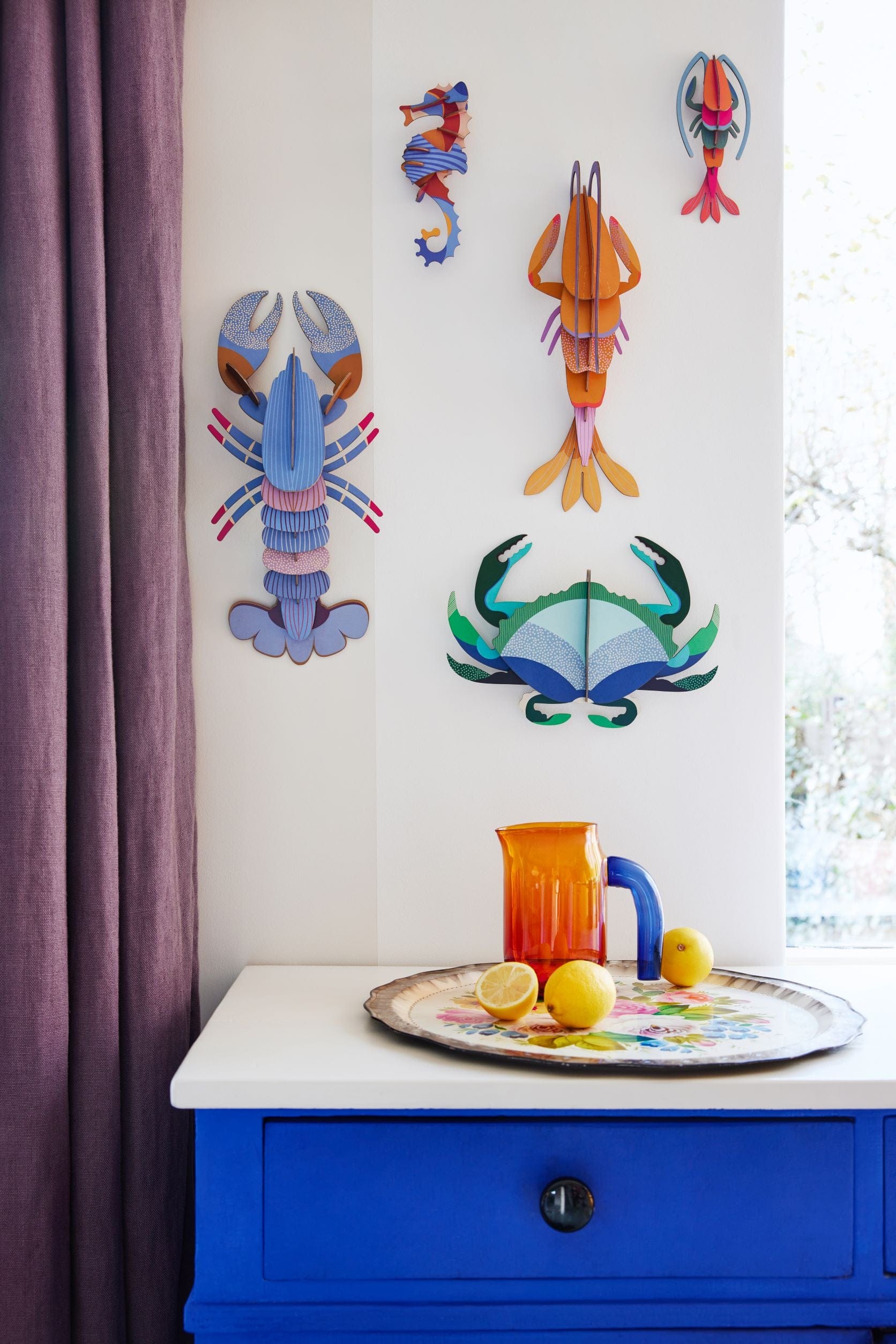 Studio Roof Decorazione parete Blue Seahorse