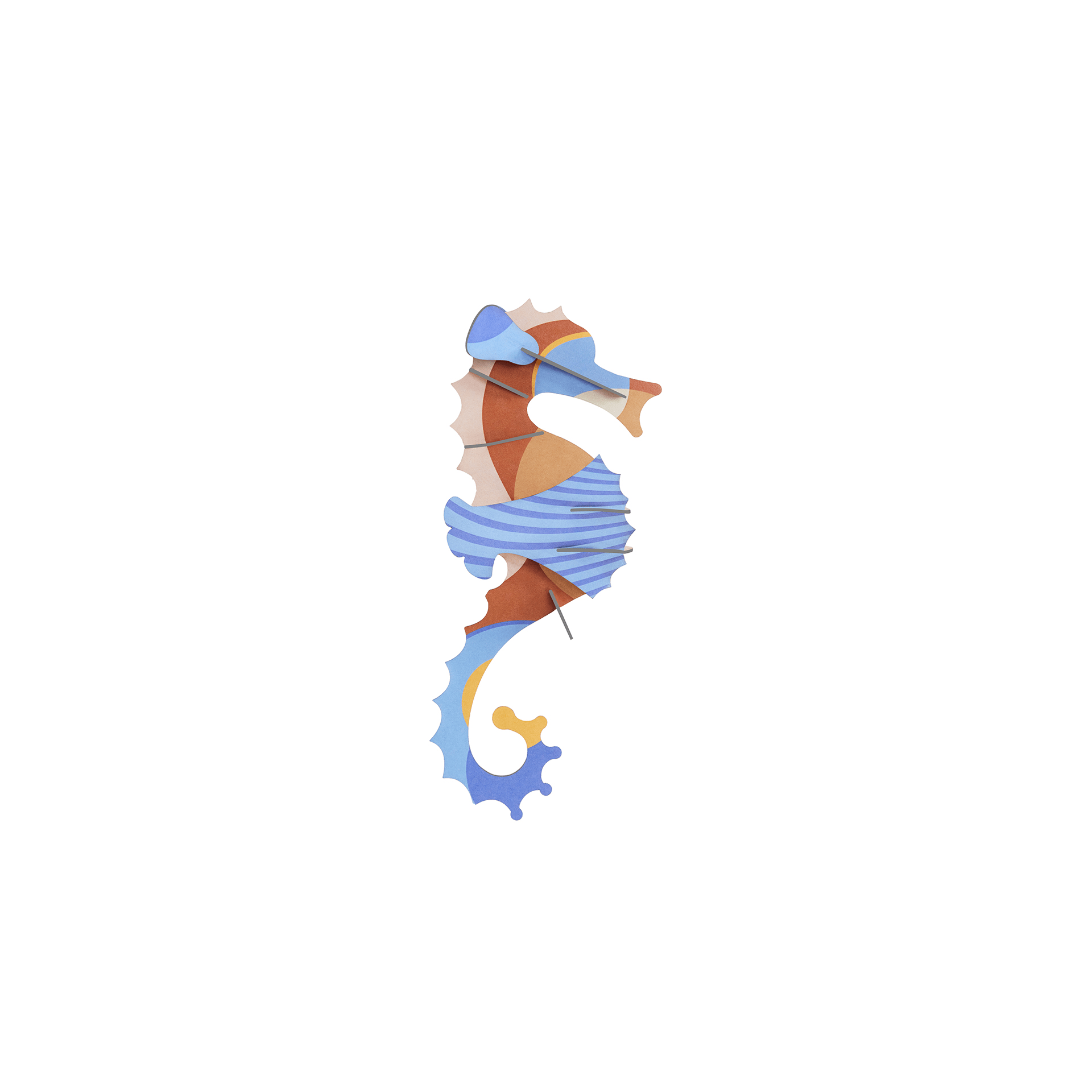 Studio Roof Decorazione parete Blue Seahorse