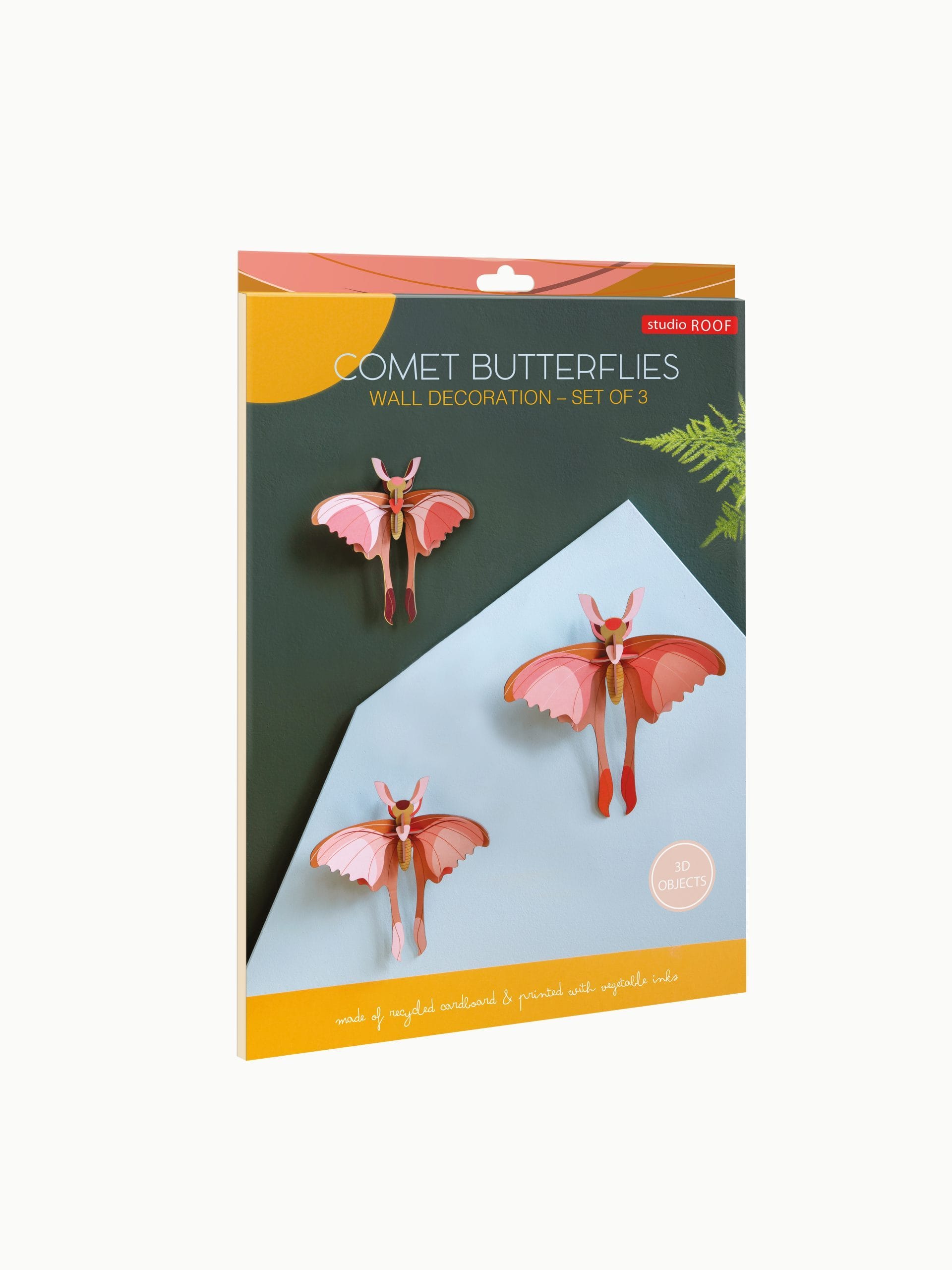 Studio Roof Decorazione parete Comet Butterfly set da 3