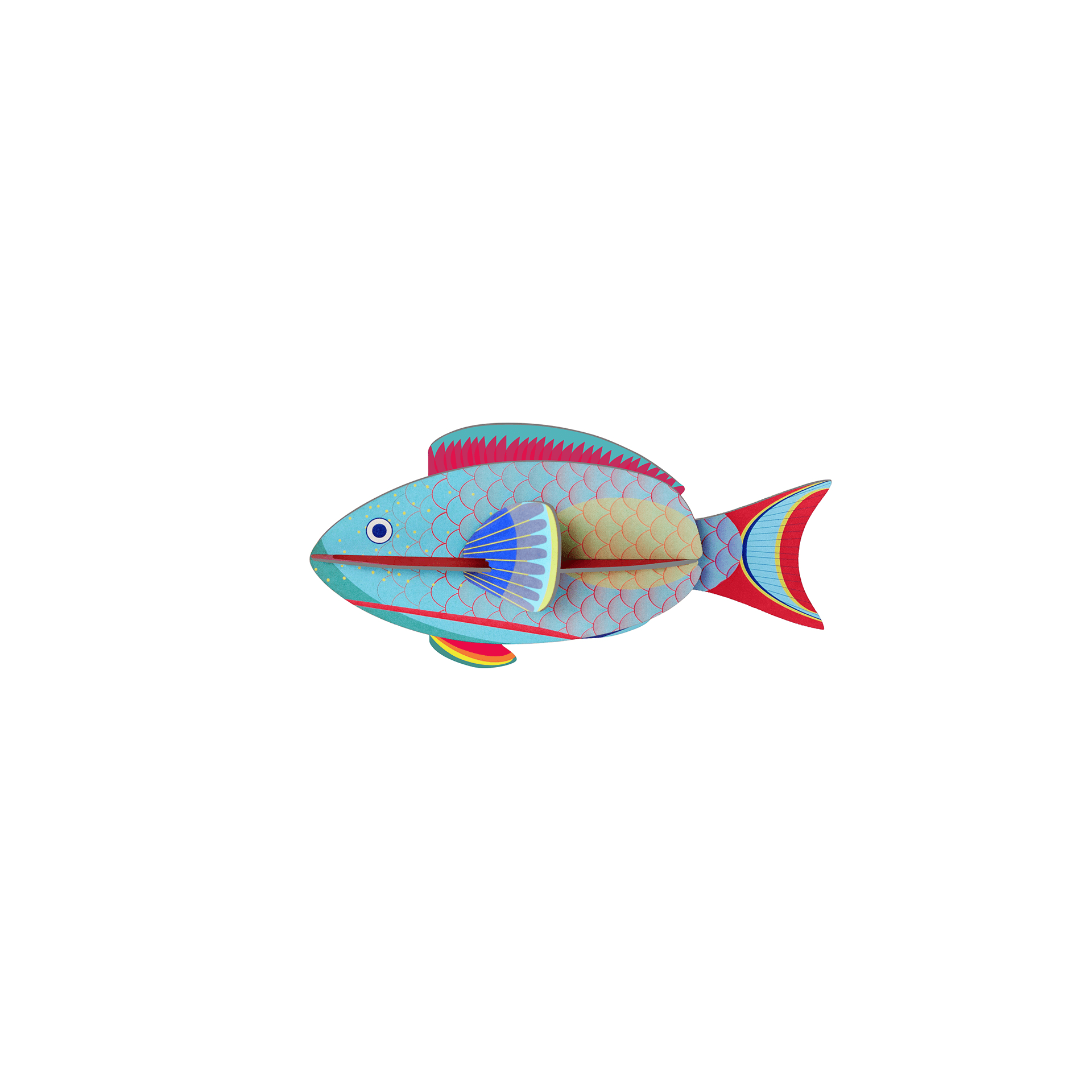 Studio Roof Decorazione parete Parrot fish