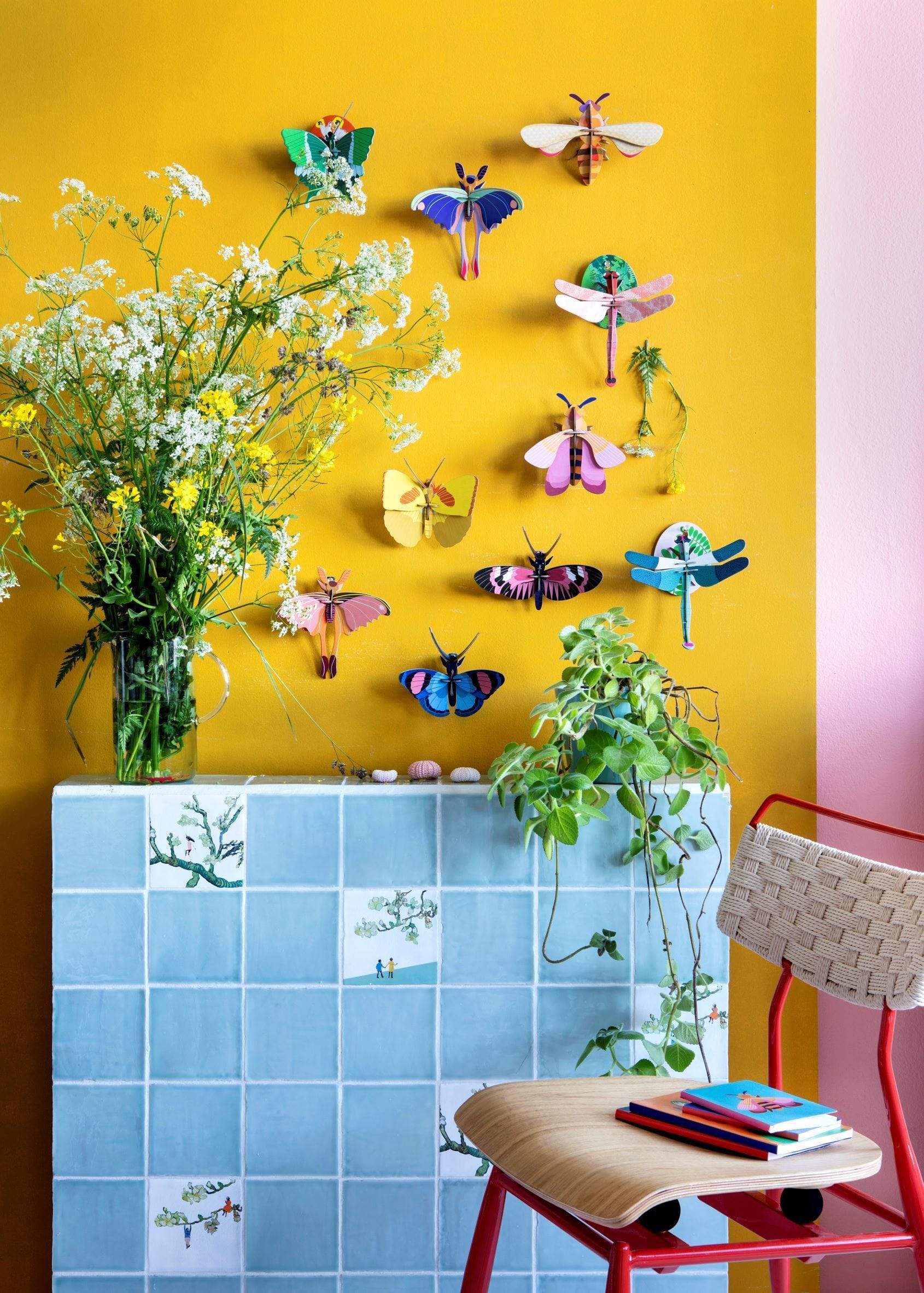 Studio Roof Decorazione parete Yellow Butterfly