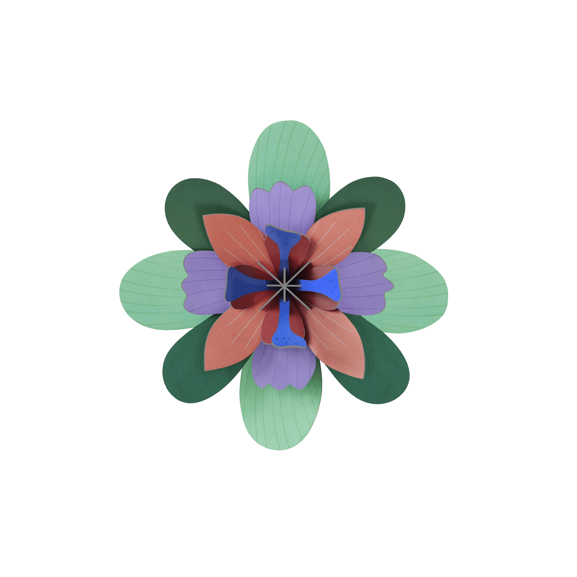 Studio Roof Decorazioni da parete Flower Wall Art - Pistache Sorbet