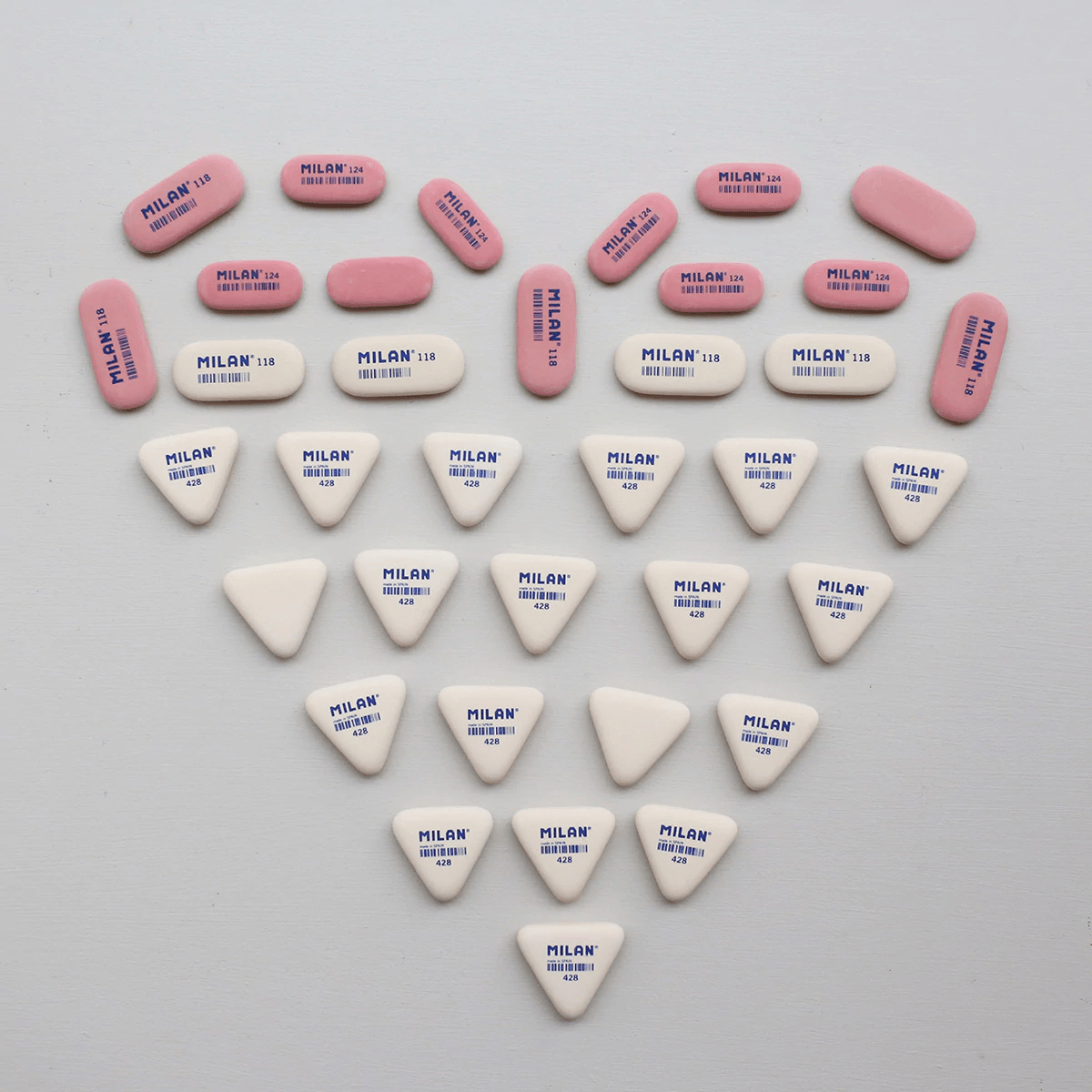 Milan Gomme Gomma Triangle Bianca 428