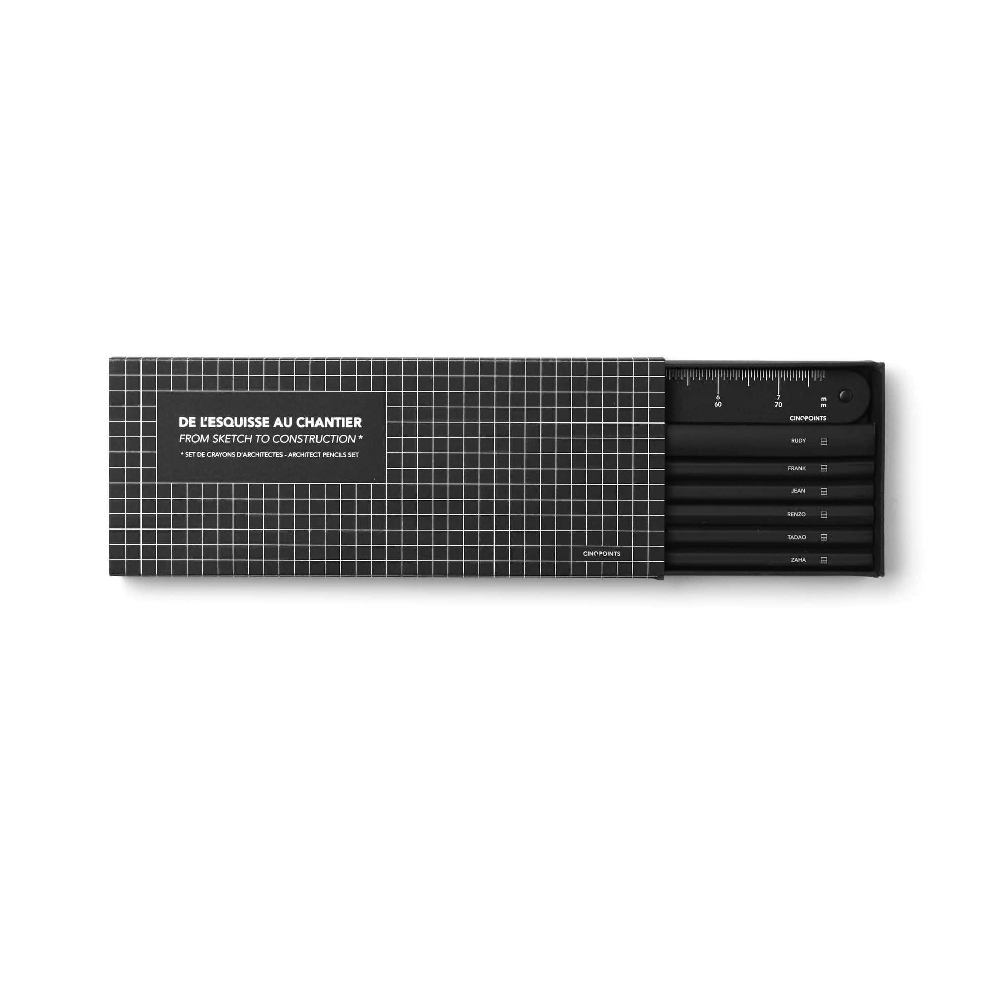 Cinqpoints Matite Architect Pencil Box