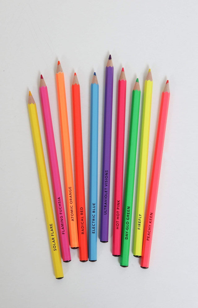 Chronicle Books Matite Bright Ideas Colored Pencils - Neon