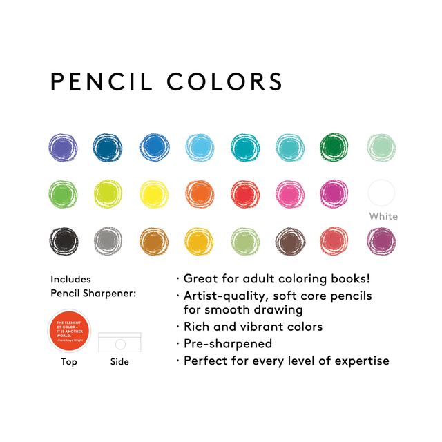 Galison Matite Frank Lloyd Wright Colored Pencils