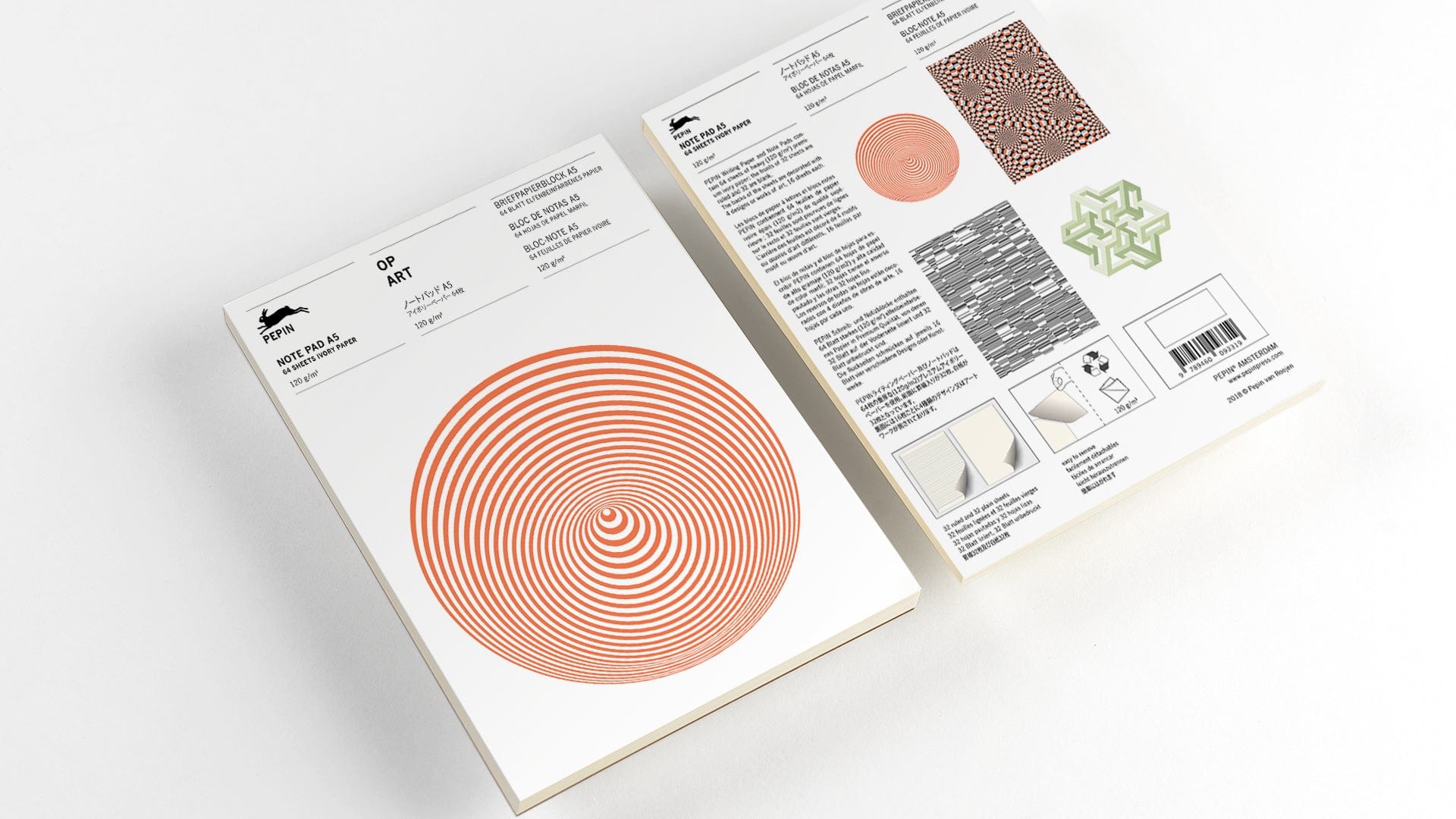 Pepin Press Notes Note Pad A5 - Op Art
