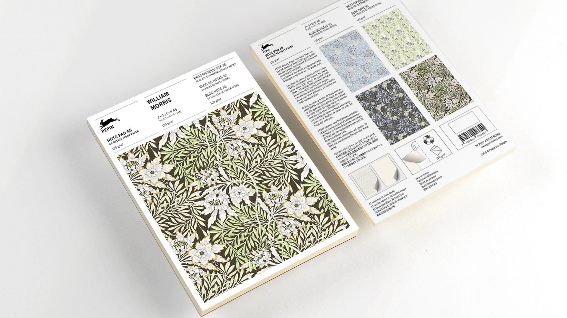 Pepin Press Notes Note Pad A5 - William Morris