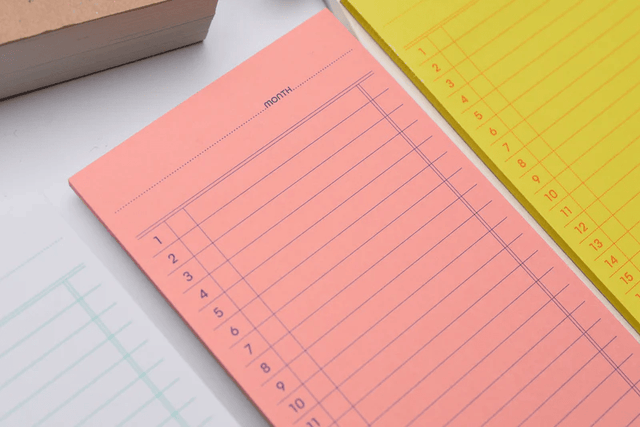 Penco Notes Post it Sticky Monthly Planner Pink