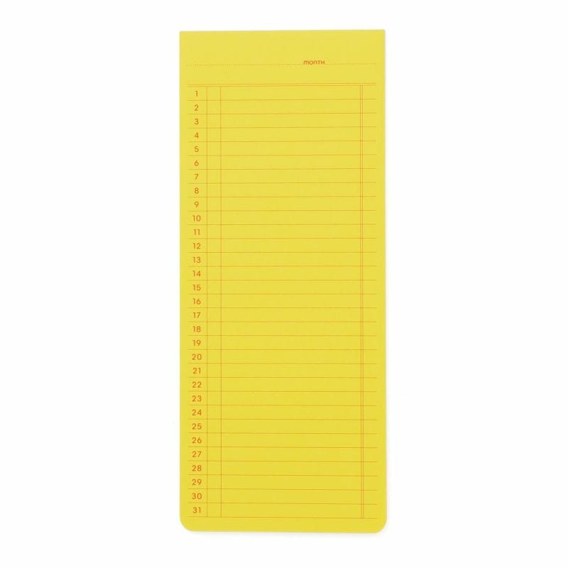 Penco Notes YELLOW Post it Sticky Monthly Planner
