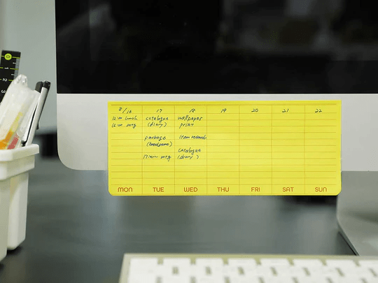 Penco Notes Post it Sticky Weekly Planner Pink