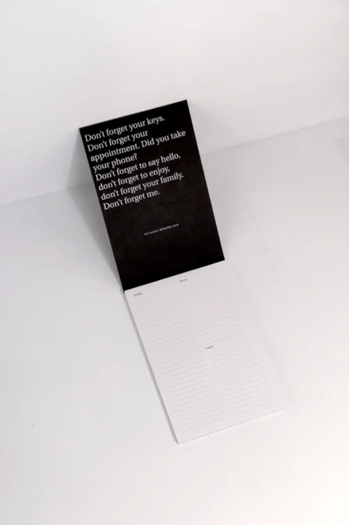Octagon Notes To Do Notepad Black