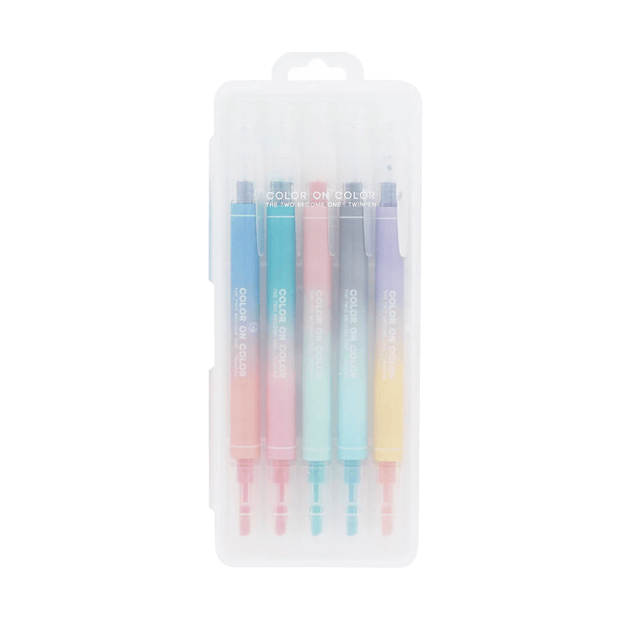 Livework Penne Twin Pens Colors - Set da 5 doppia punta