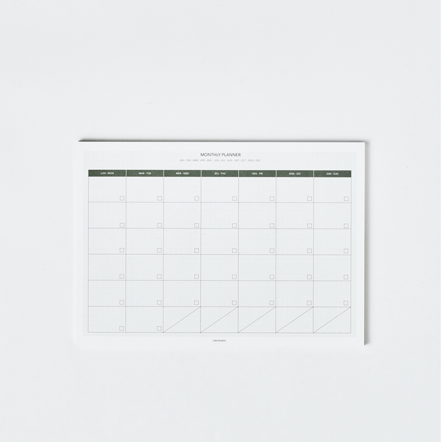 Cinqpoints Planner Archiplanner - Monthly Planner A4