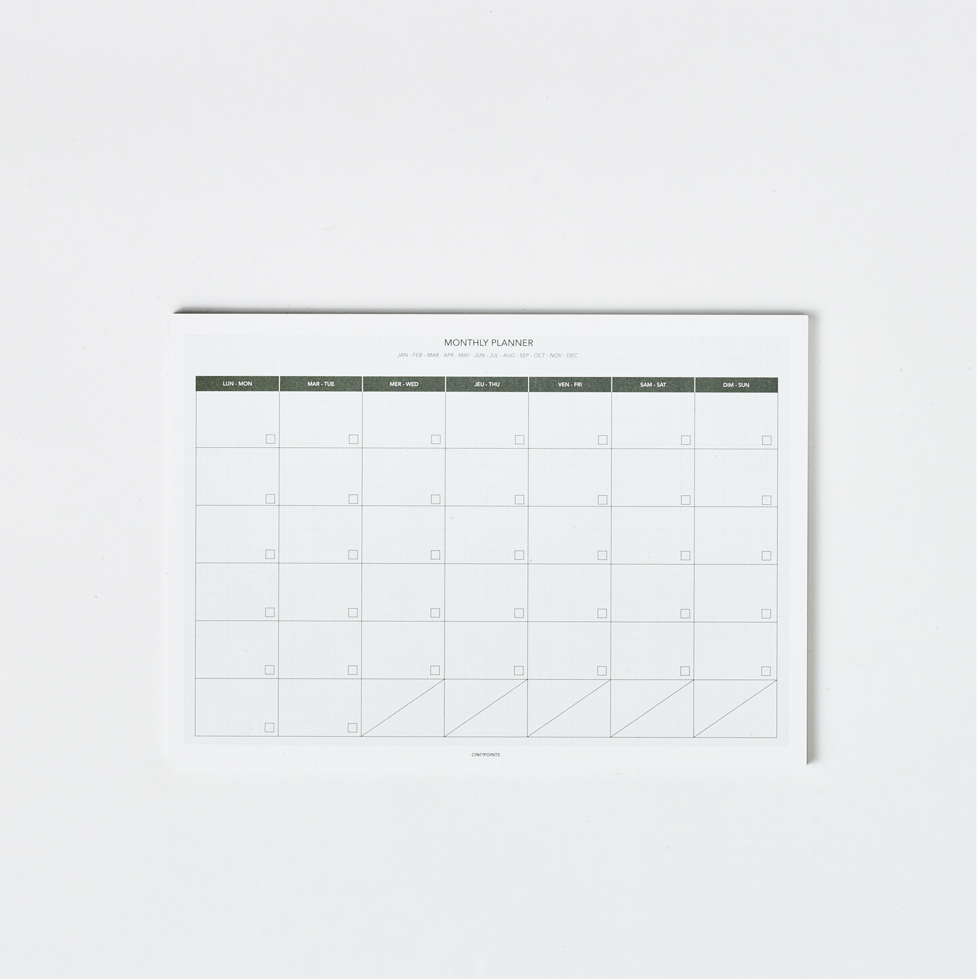 Cinqpoints Planner Archiplanner - Monthly Planner A4