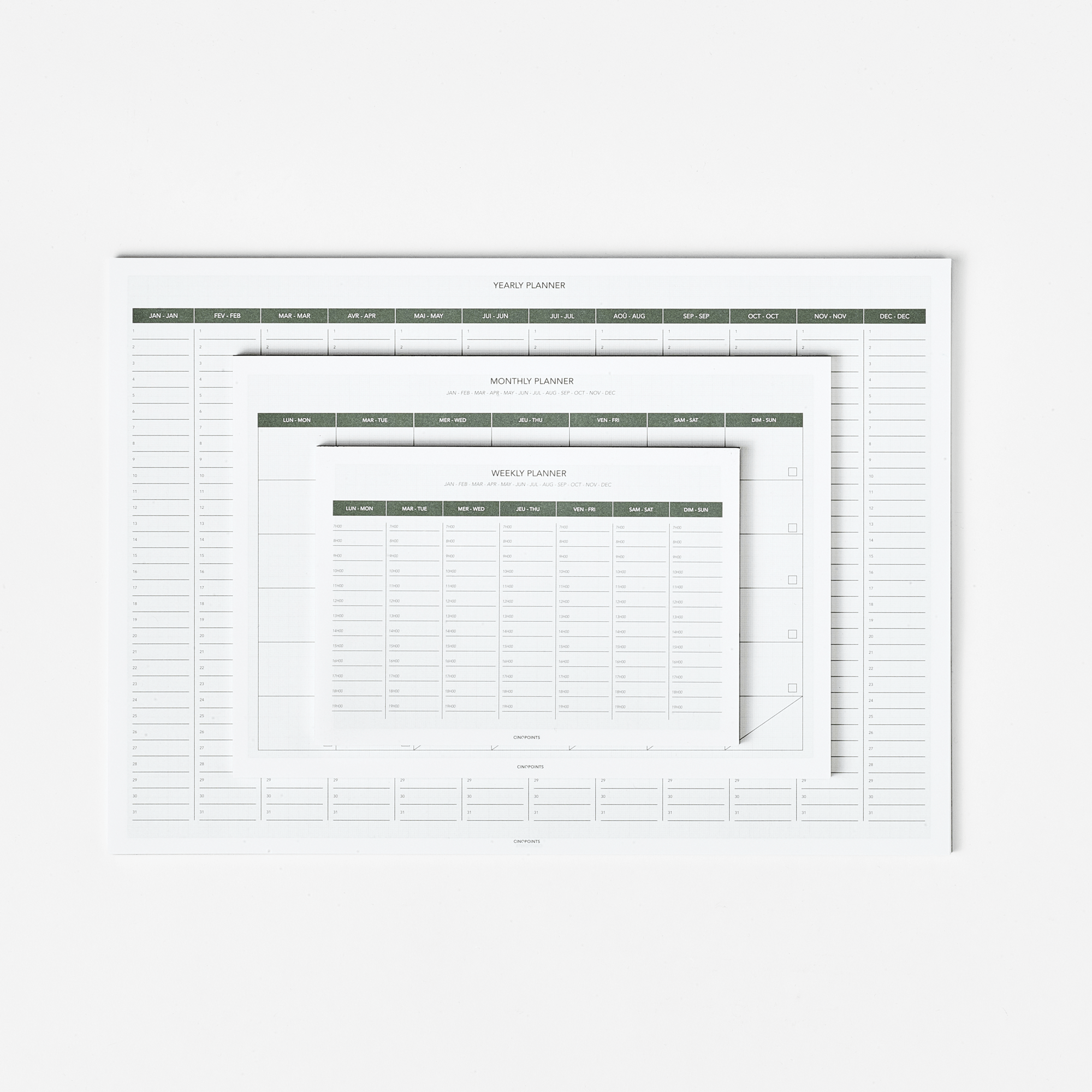 Cinqpoints Planner Archiplanner - Monthly Planner A4