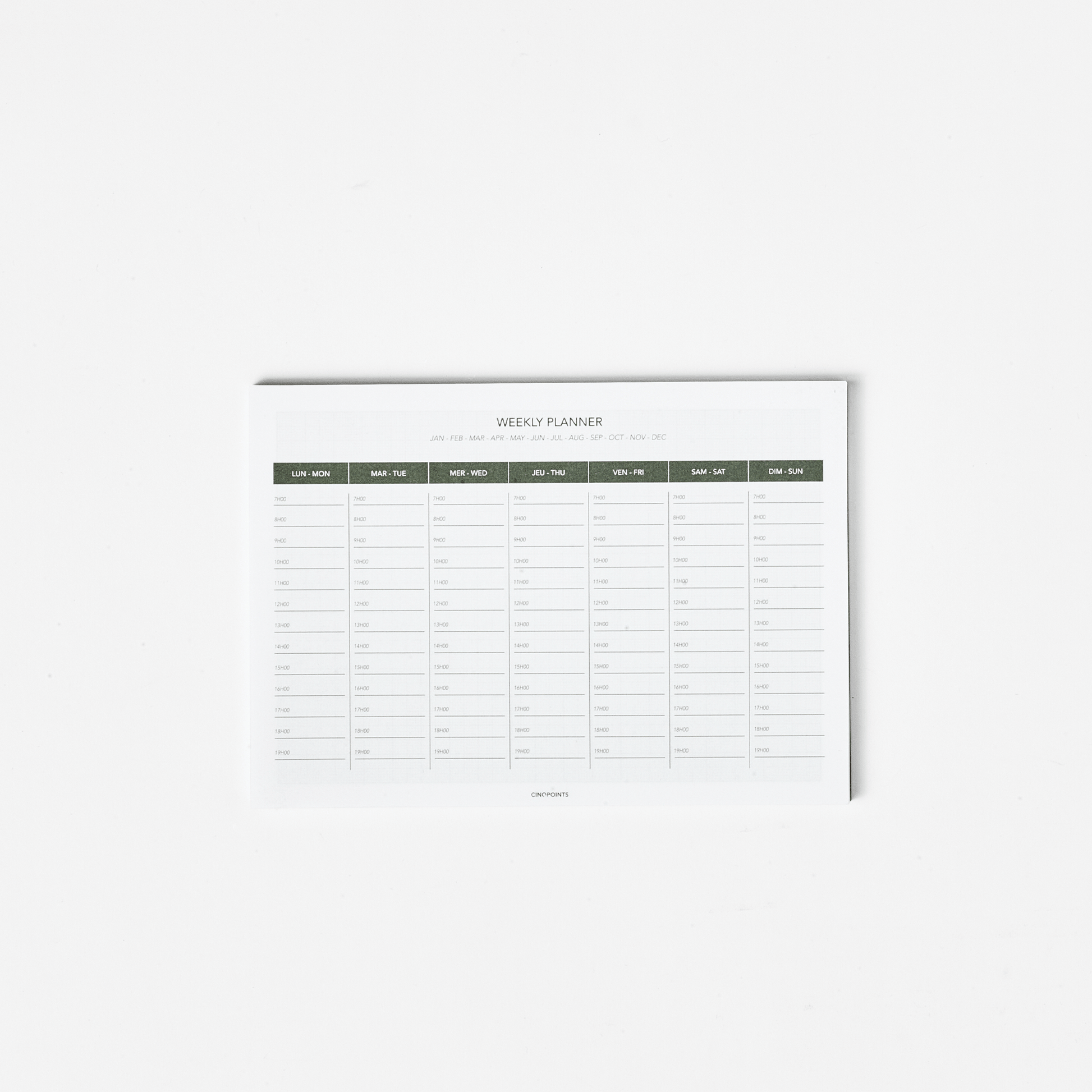 Cinqpoints Planner Archiplanner - Weekly Planner A4