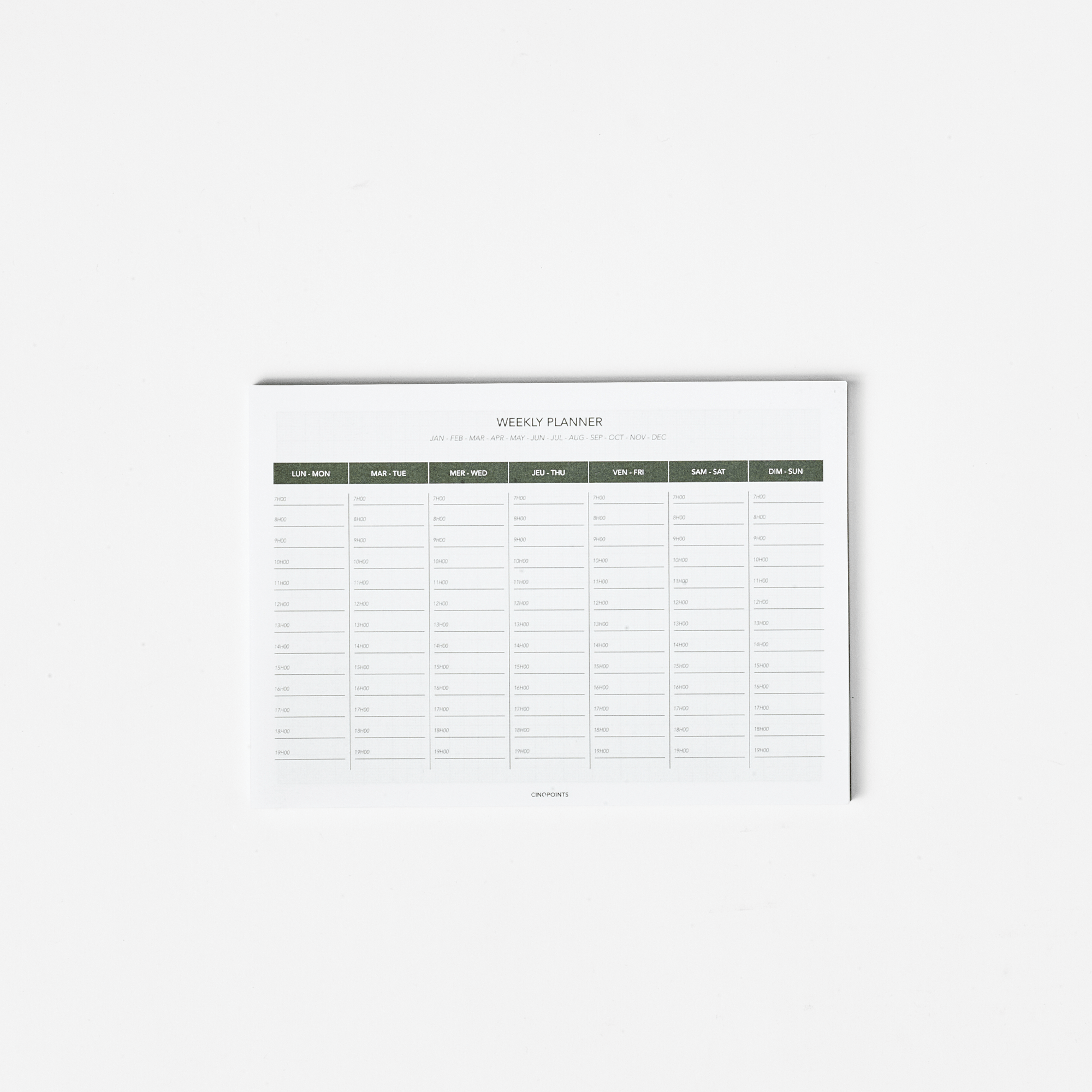 Cinqpoints Planner Archiplanner - Weekly Planner A4