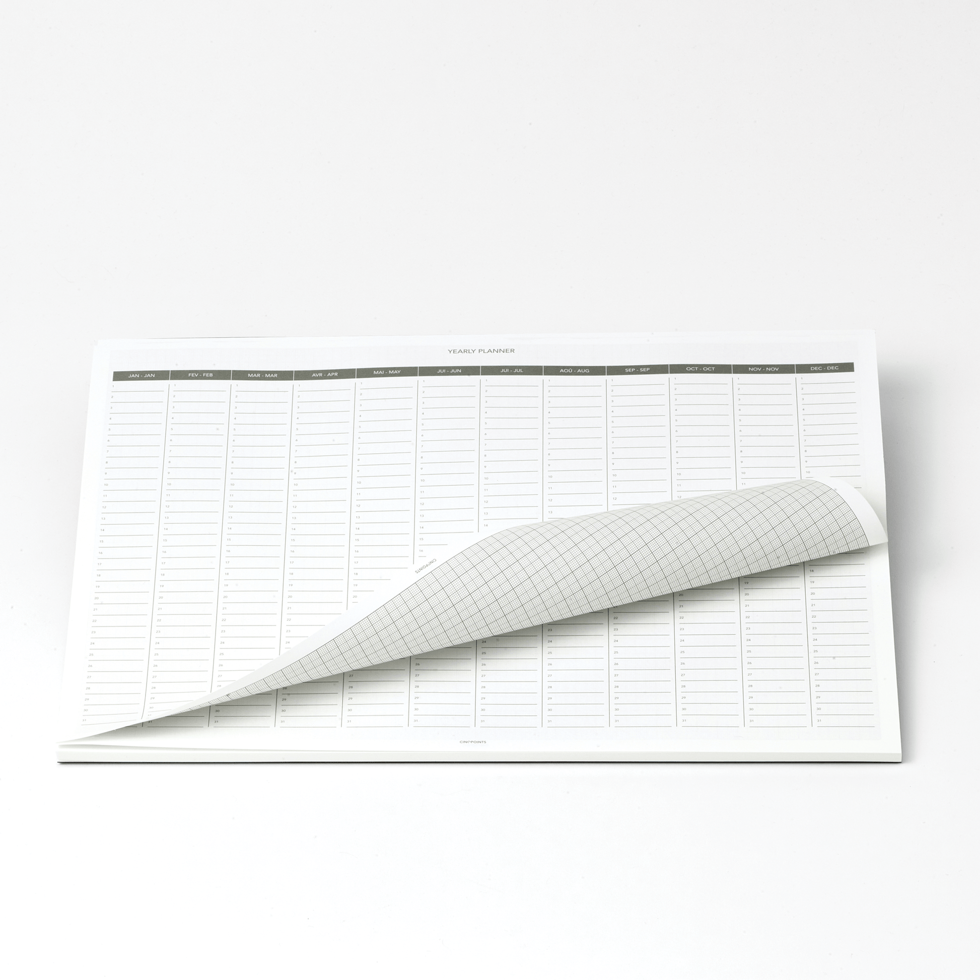 Cinqpoints Planner Archiplanner - Year Planner A3