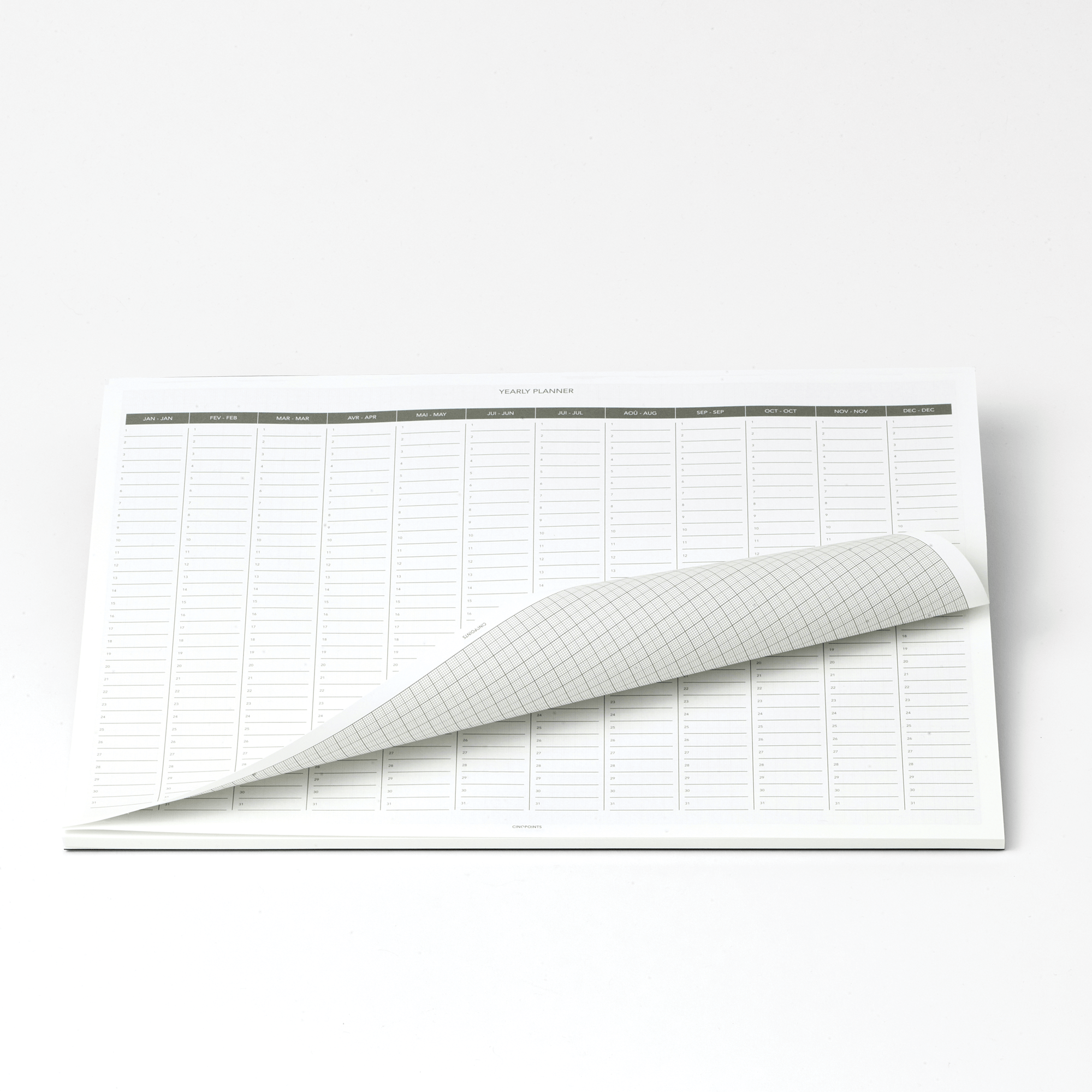 Cinqpoints Planner Archiplanner - Year Planner A3