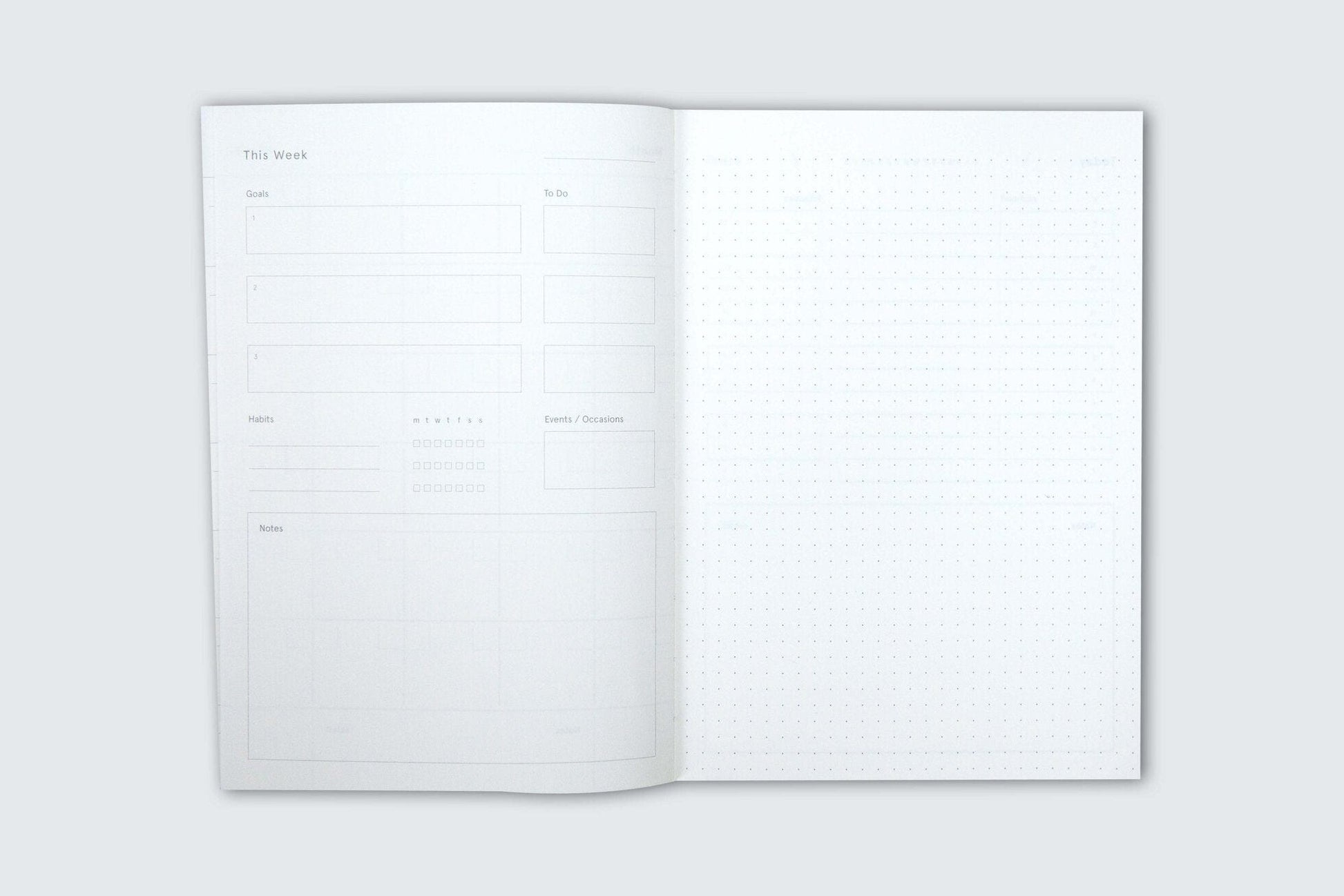 Ola Planner Daily Planner Enid - Brown&Blue