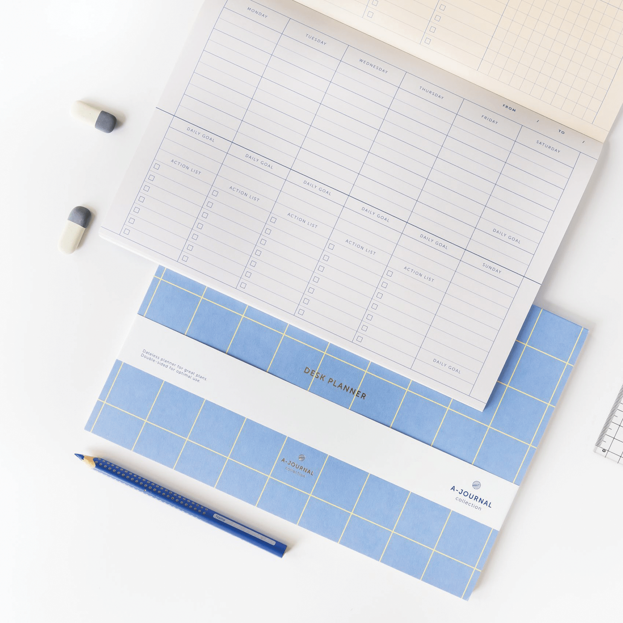 A-Journal Planner Desk Planner Blue