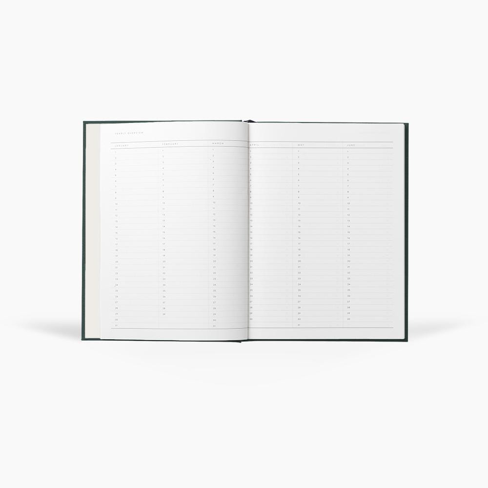 Notem Planner Even Work Journal Large - Dark Green