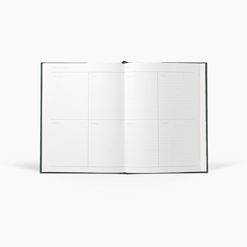 Notem Planner Even Work Journal Large - Dark Green