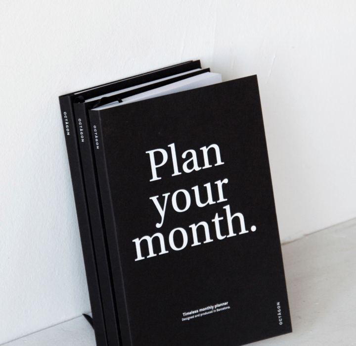 Octagon Planner Plan Your Month - Black