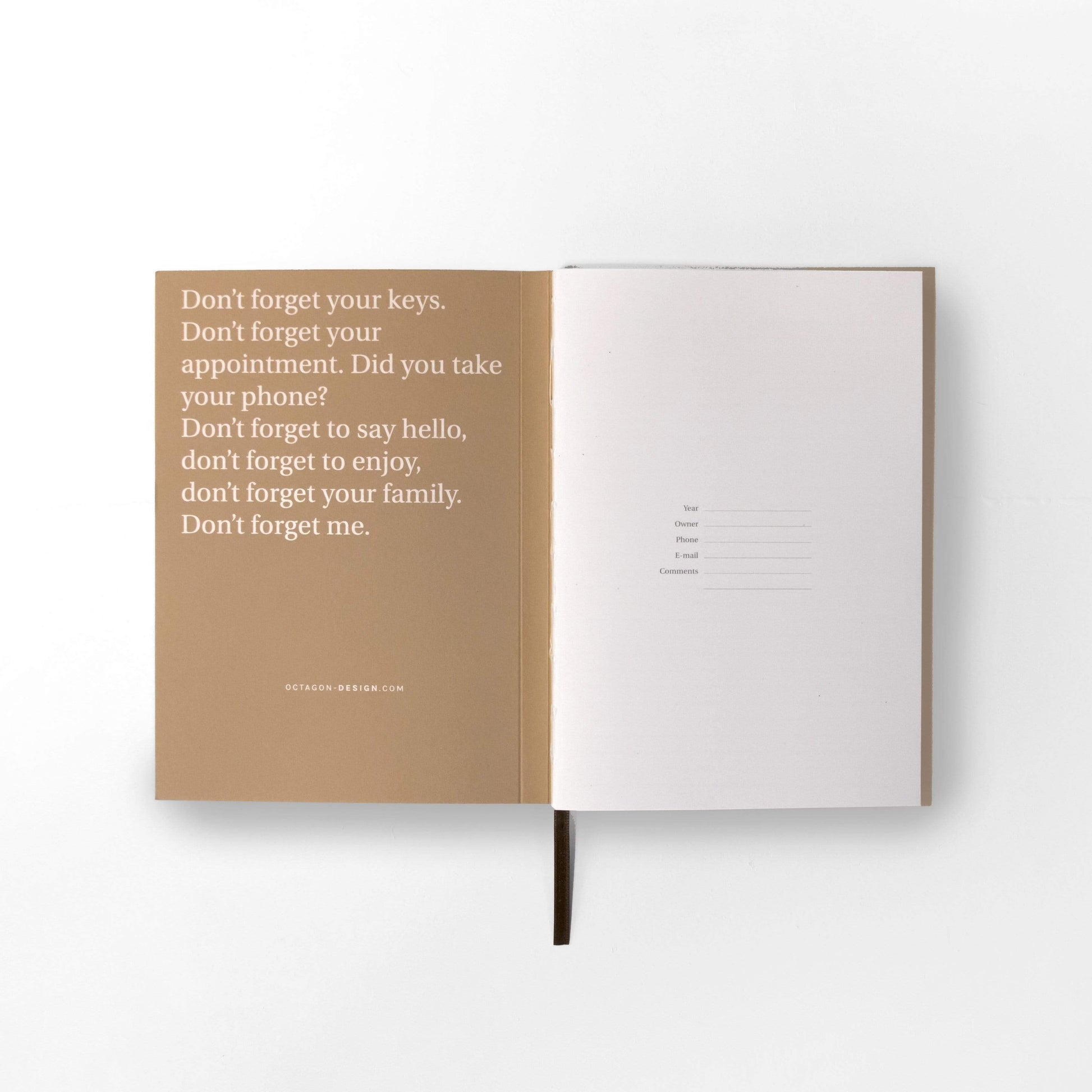 Octagon Planner Plan Your Week - Camel