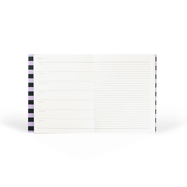 Notem Planner Uma Weekly Planner Green&Rose Stripes