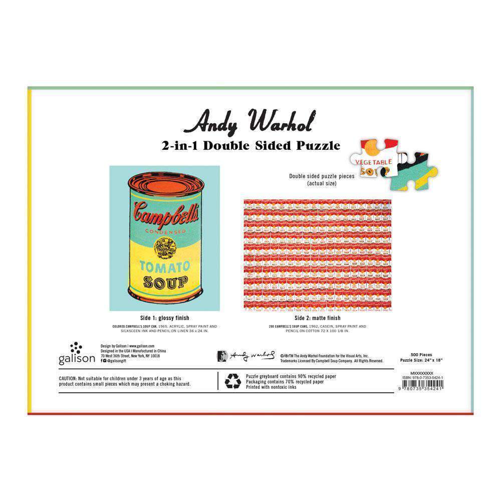 Galison Puzzle Puzzle Double-face Andy Warhol 500pz