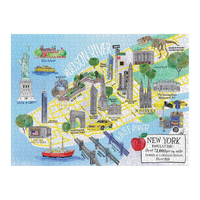 Galison Puzzle Puzzle New York City Map 1000 pezzi