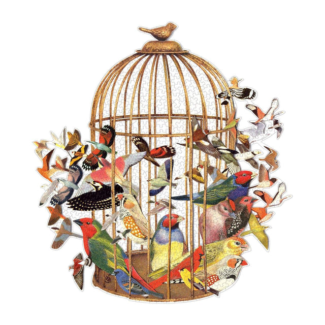 Galison Puzzle Puzzle sagomato Bouquet of Birds
