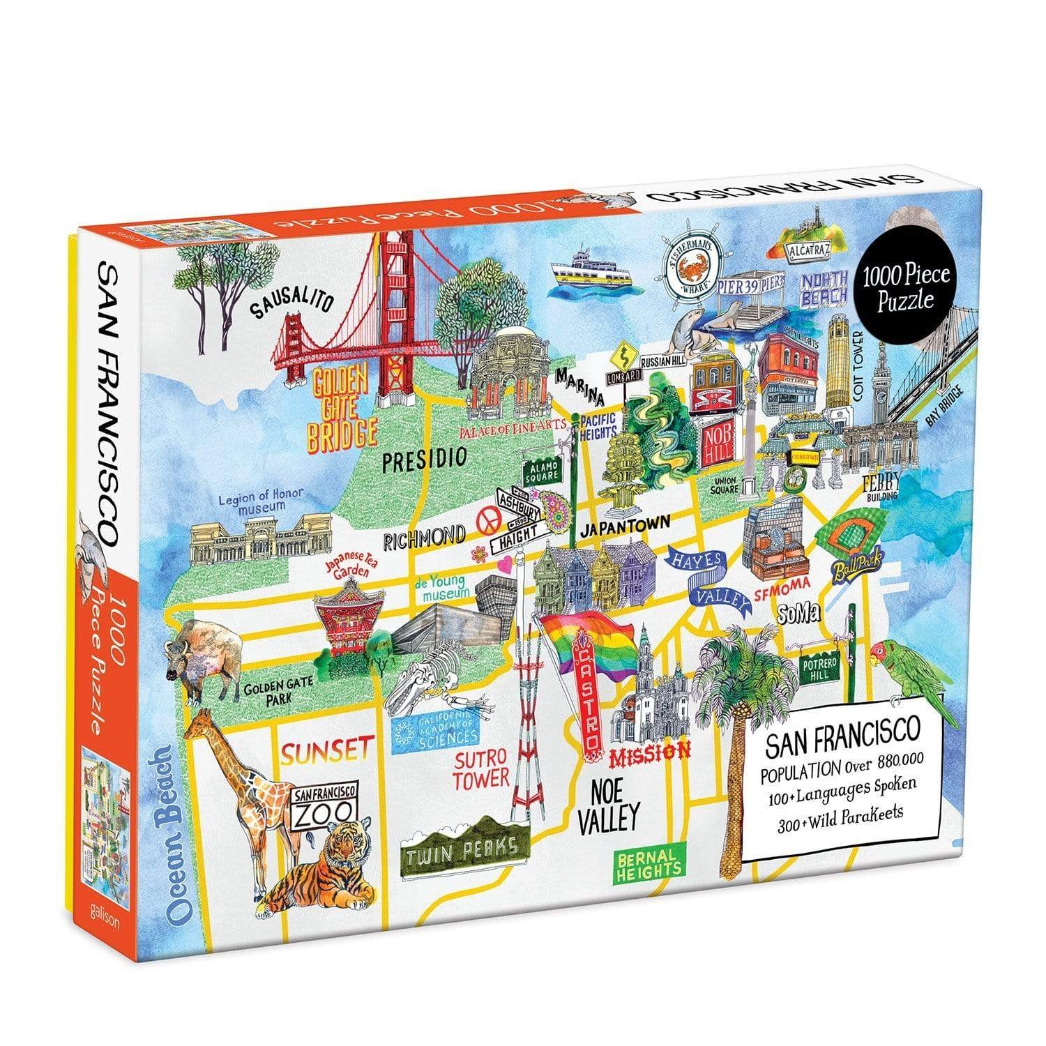 Galison Puzzle Puzzle SanFrancisco City Map 1000 pezzi