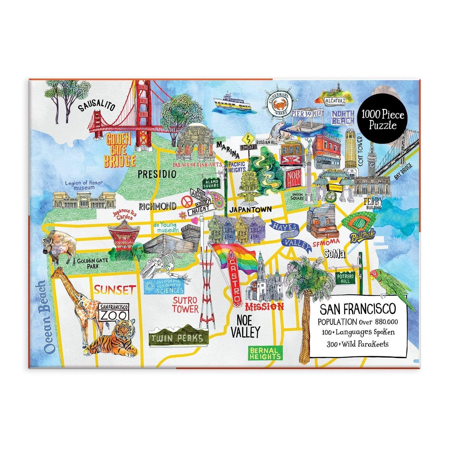 Galison Puzzle Puzzle SanFrancisco City Map 1000 pezzi